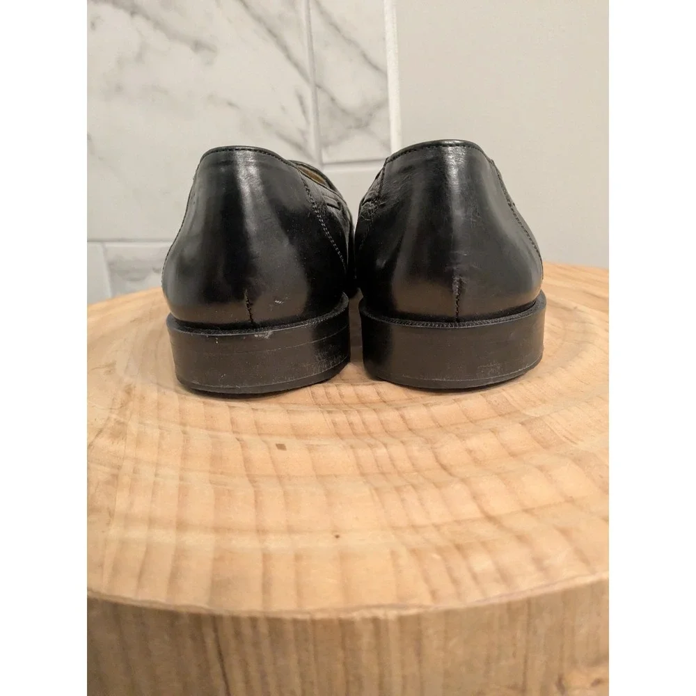 Vintage Johnston & Murphy Mens Leather Handcrafted Dress Shoes Made in Italy EUC